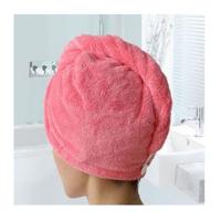 New Design Microfiber Disposable Compressed Eco-Friendly Quick-Dry Hair Towel Warp Drying Towels with Button