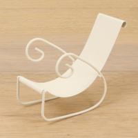 ZICOM Modern Mini White Rocking Chair Iron 7cm Height Outdoor Garden Furniture Germany (9069-G1065-1)
