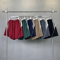 Summer Sports Running Cotton Elastic Waist Bermuda Shorts and T Shirt Set Men