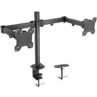 Accessible Double-Arm Monitor Desk Mount User-Friendly Dual-Screen Stand for Inclusive Workspaces