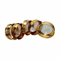 Customized OEM Supported Set of 5 Heavy Gauge Brass Sieves Standard Testing Lab Supplies