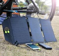 20 Watt Foldable IP67 Waterproof ETFE Monocrystalline 182mm Portable Black Solar Panel
