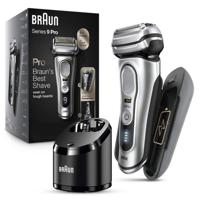 Braun Electric Razor for Men, Waterproof Foil Shaver, Series 9 Pro 9477cc, Wet & Dry Shave, with Portable Charging Case, ProLift
