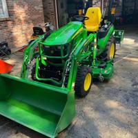 Buy 25HP John Deeere 2025R Mini 4x4 Wheel Tractor with mower and loader for Farm Multifunctional 4WD for sale
