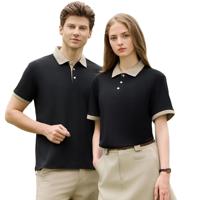 Unisex Autumn Polo Shirt Short Sleeve Tops Breathable Moisture-Wicking Waterproof Acidproof Anti-static Cotton Safety Workwear