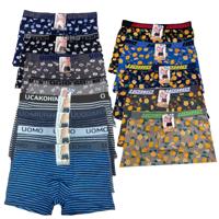 2025 Wholesale Men's Knitted Polyester Anti-Static Boxer Briefs Mixed Style Trunk Pants Customizable Logo Waist Cheap Stock Bulk