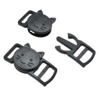 Plastic Curved Cat-Head Safty Breakaway Buckle Cat Collar Paracord
