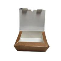 Kraft Paper Food Box With Lid Disposable Lunch Boxes for Takeaway Meals Custom Printed Paper Food Boxes for Catering Recyclable